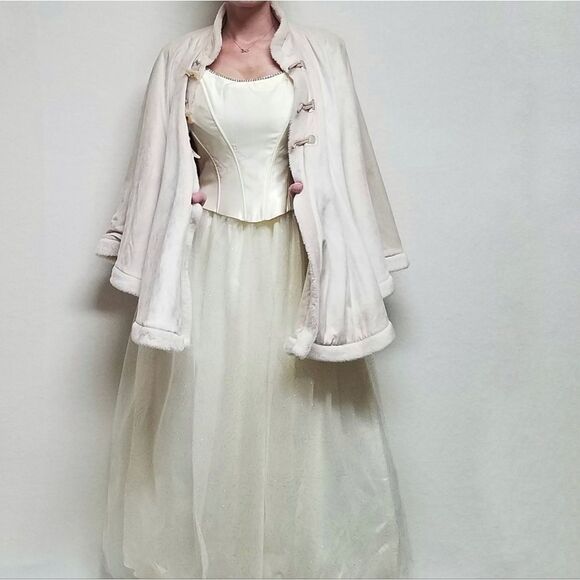 Vintage Y2K Jessica McClintock Gunne Sax Tulle Rhinestone Bustier Princess Dress - Picture 4 of 16